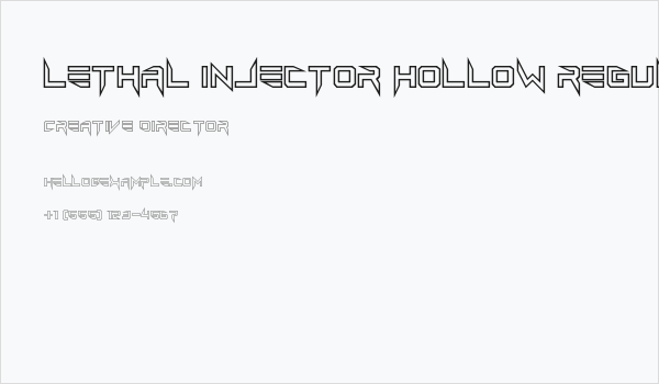Lethal Injector Hollow Regular Business Card