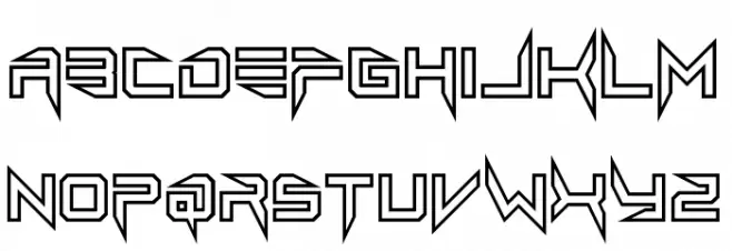 Lethal Injector Hollow Regular 字体 小写