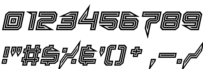Lethal Injector Inline Italic Font OTHER CHARS
