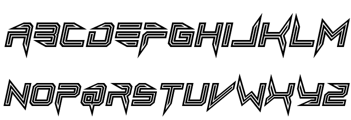 Lethal Injector Inline Italic Font LOWERCASE