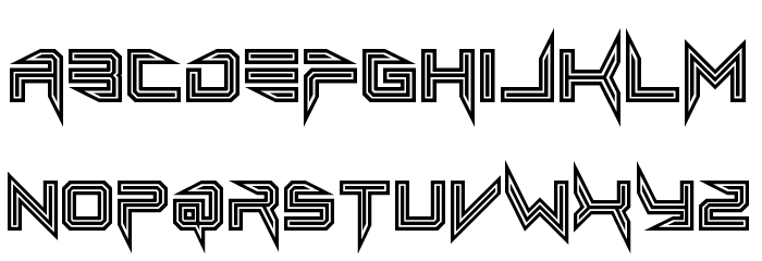 Lethal Injector Inline Font LOWERCASE