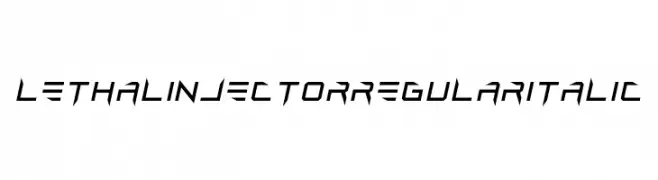 Lethal Injector Regular Italic  Fuentes Gratis Descargar