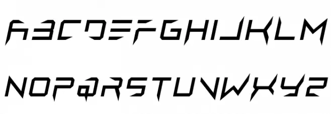 Lethal Injector Regular Italic 字体 大写