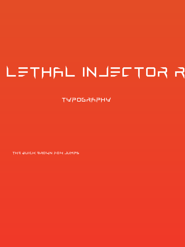 Lethal Injector Regular Poster