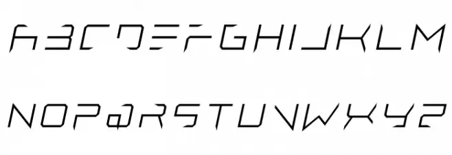 Lethal Injector Thin Italic 字体 大写