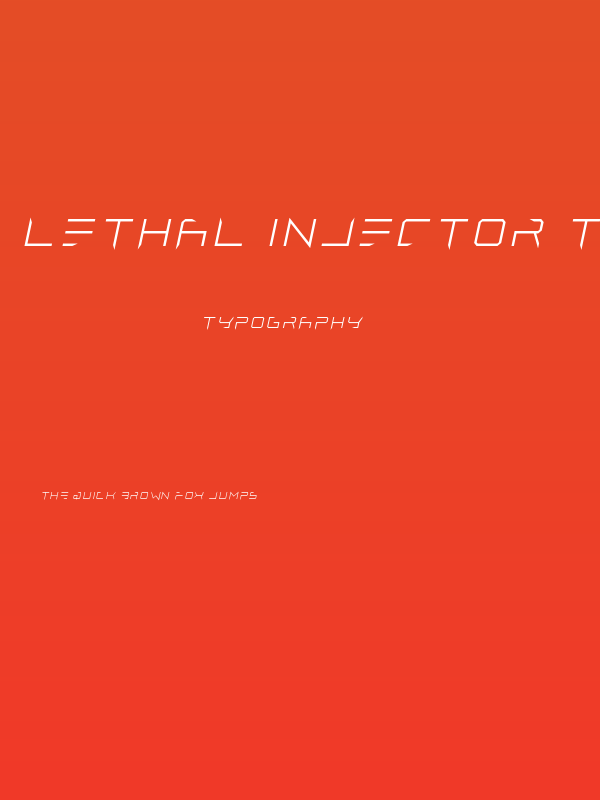Lethal Injector Thin Italic Poster