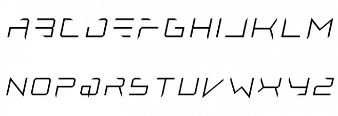 Lethal Injector Thin Italic Caratteri MINUSCOLO