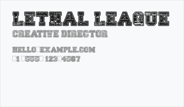 Lethal League Business Card