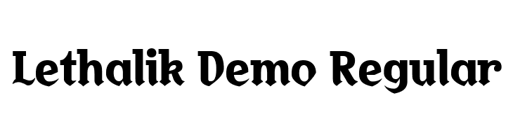 Lethalik Demo Regular  Скачать бесплатные шрифты