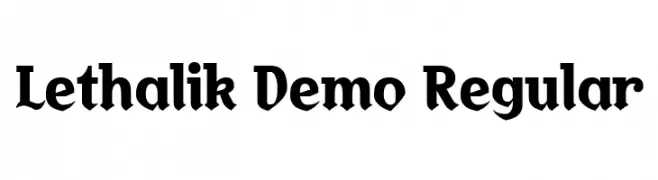 Lethalik Demo Regular  Free Fonts Download