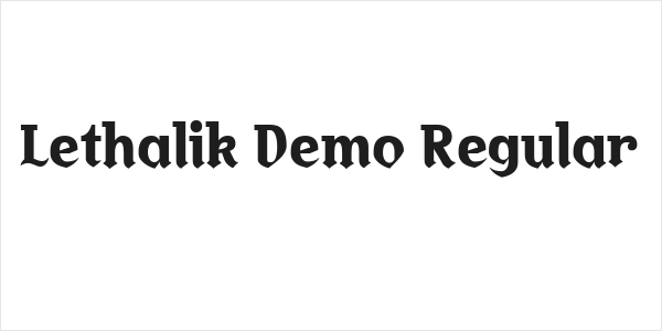 Lethalik Demo Regular Logo
