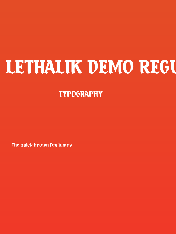 Lethalik Demo Regular Poster