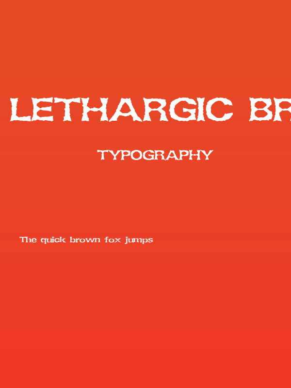 Lethargic BRK Poster
