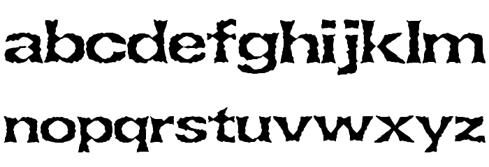 Lethargic BRK Font LOWERCASE