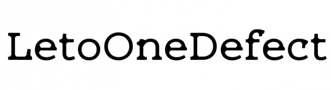 LetoOneDefect  Frei Schriftart Herunterladen