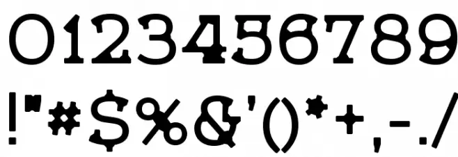 LetoOneDefect Font OTHER CHARS