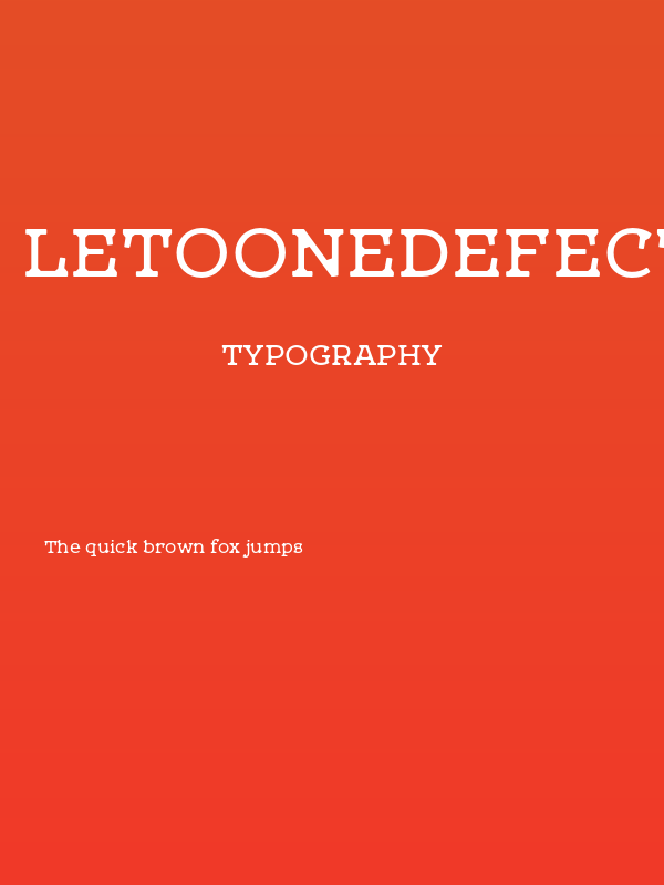 LetoOneDefect Poster