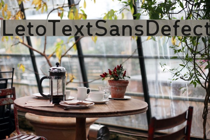 LetoTextSansDefect Font examples