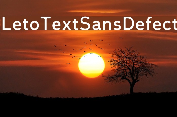 LetoTextSansDefect Font examples