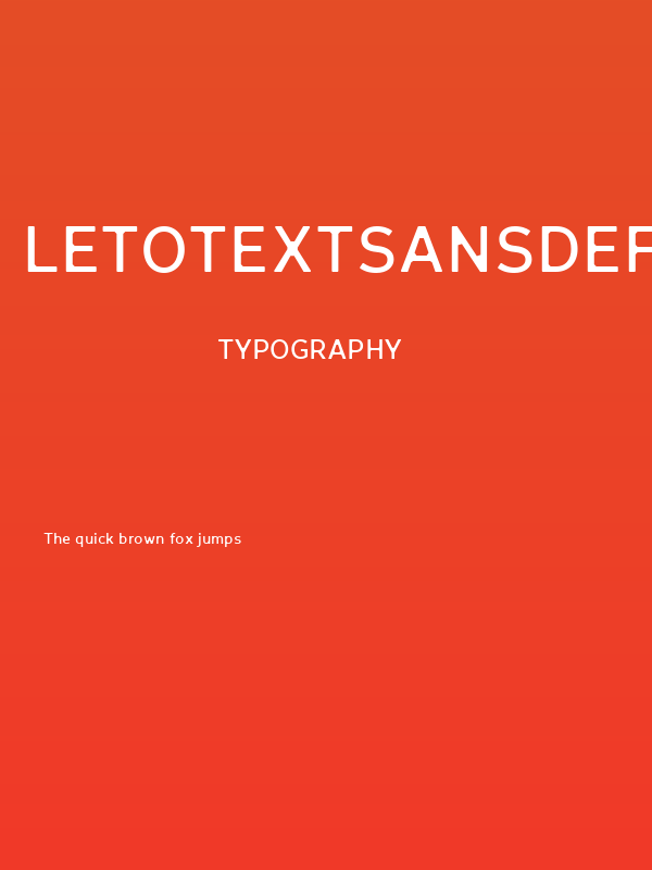 LetoTextSansDefect Poster