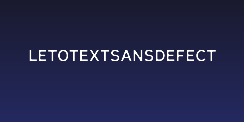 LetoTextSansDefect Social Header