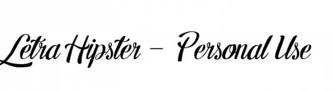 Letra Hipster - Personal Use  Free Fonts Download