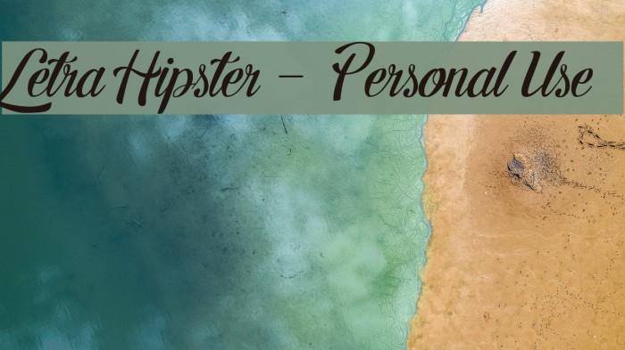Letra Hipster - Personal Use Font examples