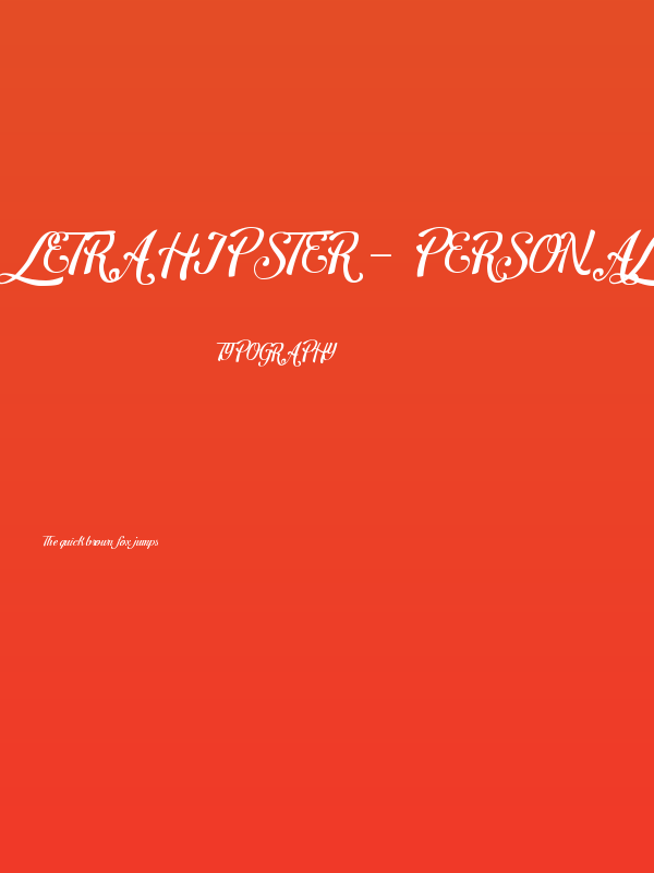 Letra Hipster - Personal Use Poster