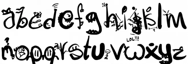 LetrasLocas Font LOWERCASE