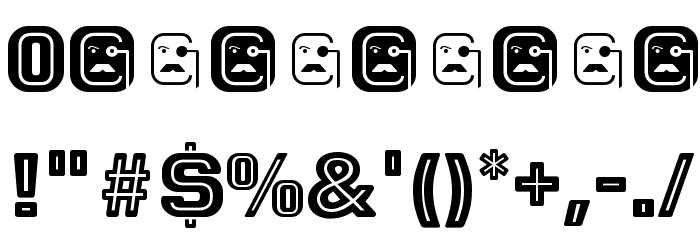 Letrera Caps Inline Font OTHER CHARS