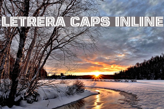 Letrera Caps Inline Font examples