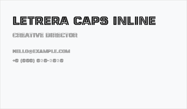 Letrera Caps Inline Business Card