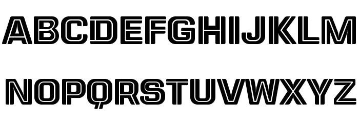 Letrera Caps Inline Font LOWERCASE