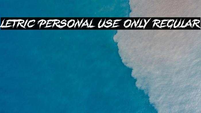 Letric PERSONAL USE ONLY Regular Example 1