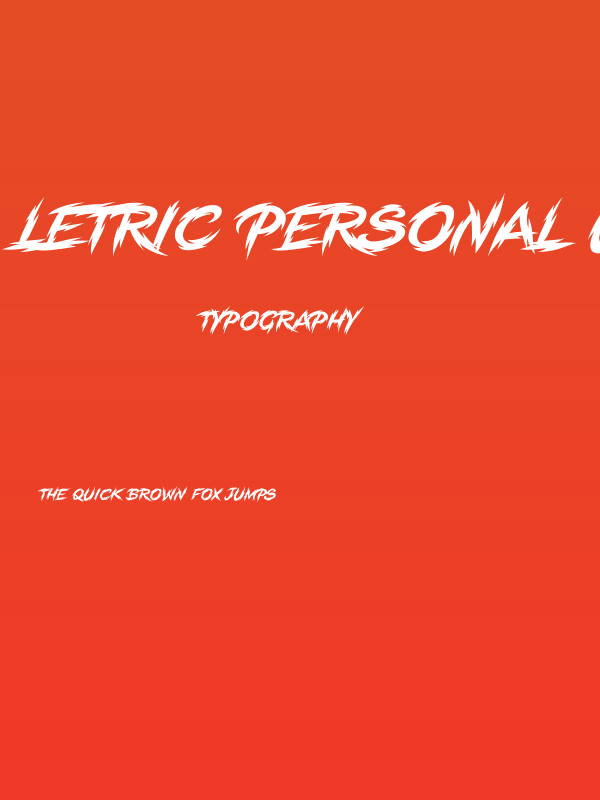 Letric PERSONAL USE ONLY Regular Poster