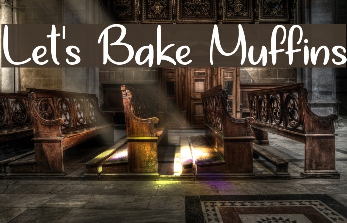 Let's Bake Muffins Font examples