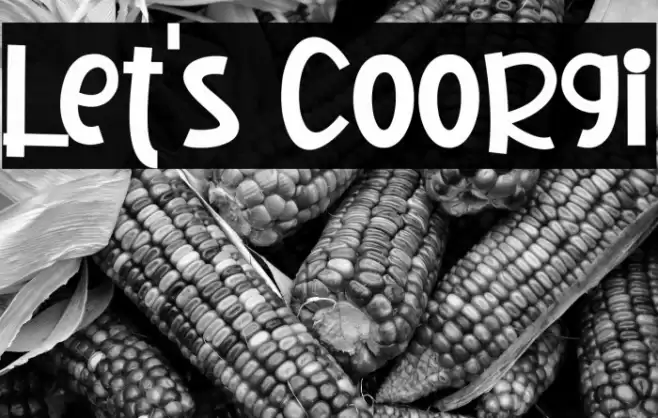 Let's Coorgi Font examples
