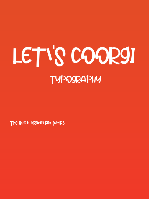 Let's Coorgi Poster