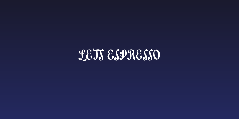 Lets Espresso Social Header