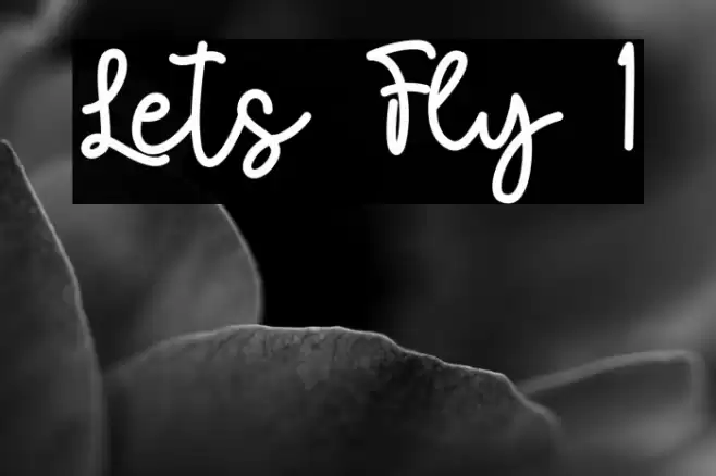 Lets Fly 1 Font examples