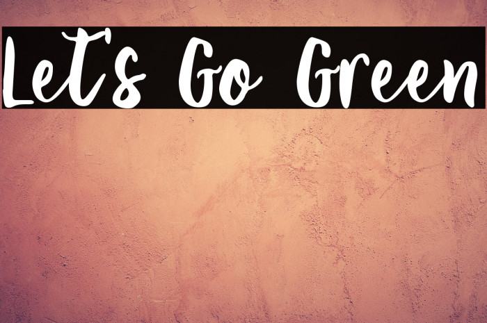 Let's Go Green Example 1