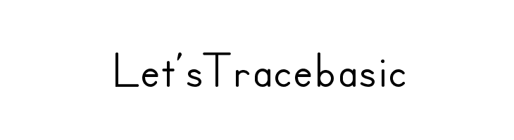 Let's Trace basic  フリーフォントのダウンロード