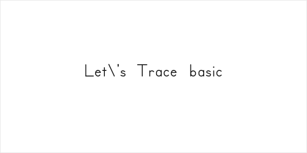 Let's Trace basic Logo