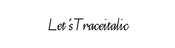 Let's Trace italic  Frei Schriftart Herunterladen