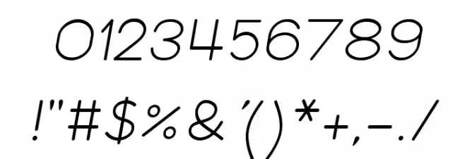 Let's Trace italic Font OTHER CHARS