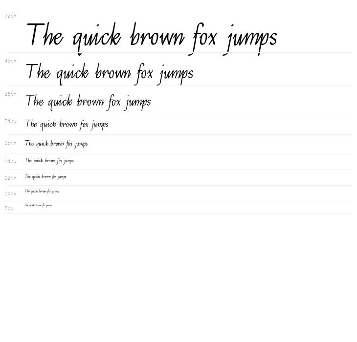 Let's Trace italic Waterfall