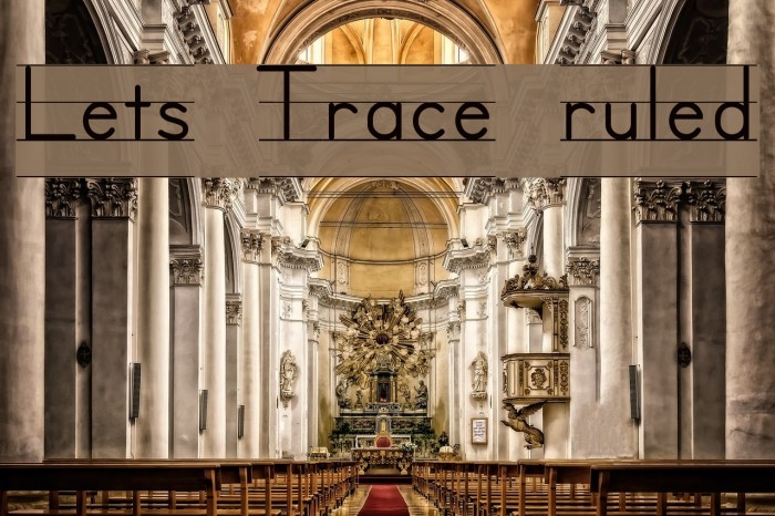 Lets Trace ruled Font examples