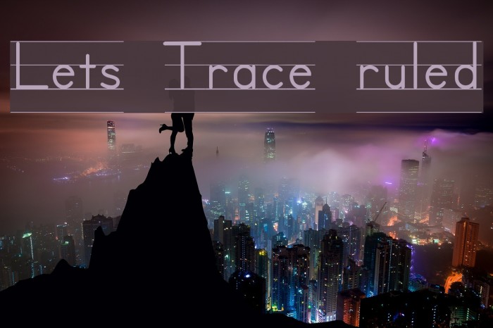 Lets Trace ruled Font examples