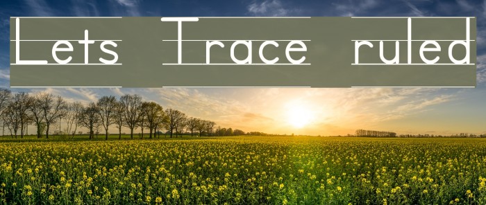 Lets Trace ruled Font examples