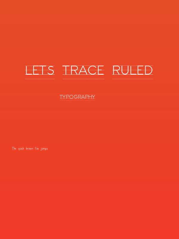 Lets Trace ruled Poster